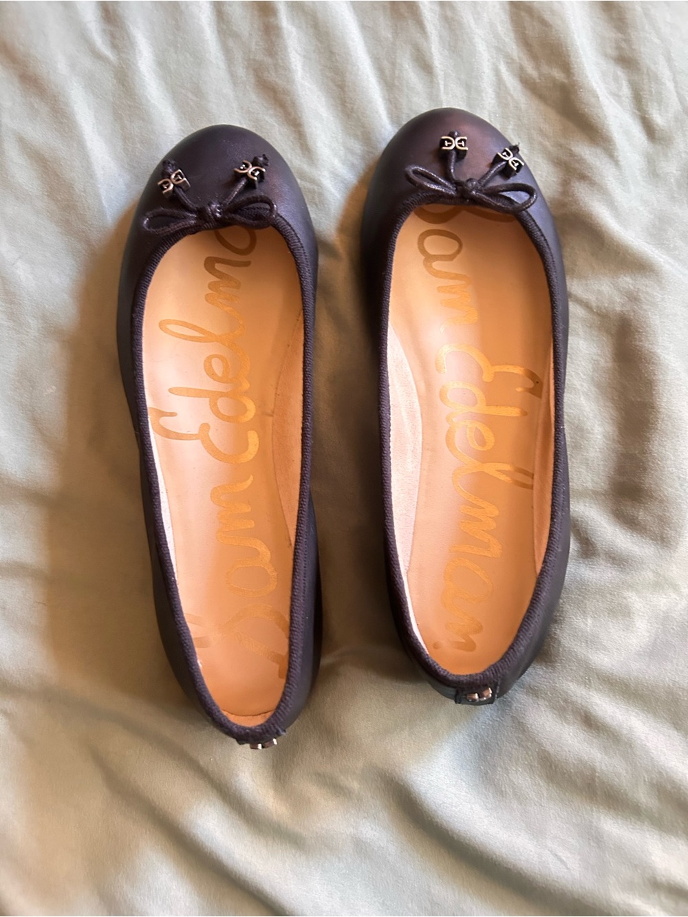 Sam Edelman Dark Brown Ballet Flats with Bow